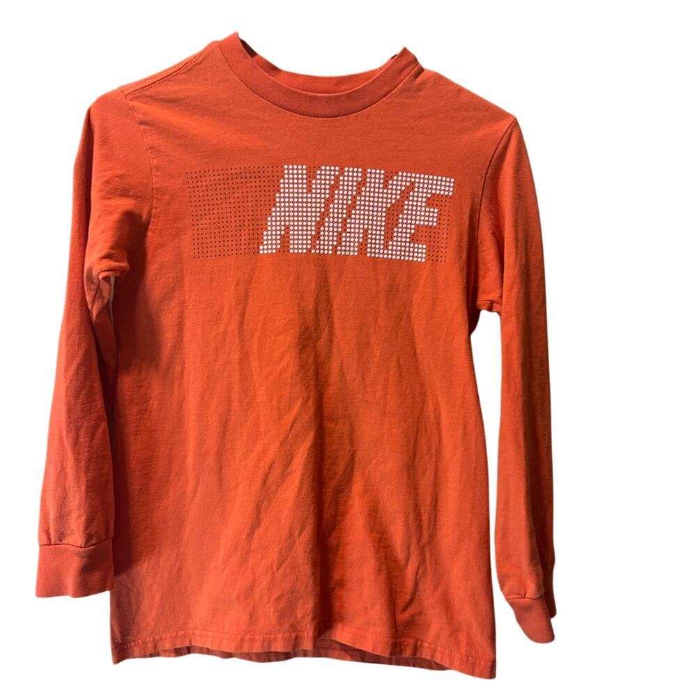 Nike Kids Vibrant Orange Long Sleeve Tee Med 10-12